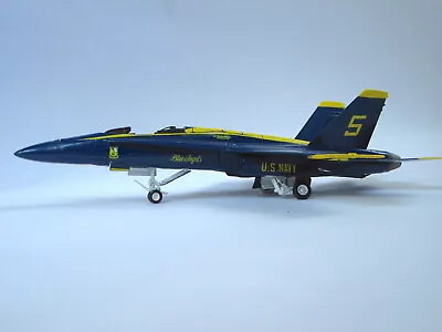 Die Cast Metal F 18 Hornet US Navy Blue Angels Airshow Jet 1:48 Scale • $57