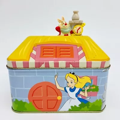 TOKYO Disneyland RESORT ALICE In WONDERLAND Vintage White Rabbit Figure Tin Box • $39.99