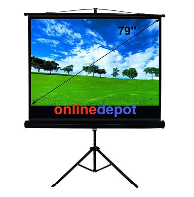 $259 • Buy 79 /2.01m TRIPOD COMPACT MOVIE TV PROJECTOR SCREEN 16:9