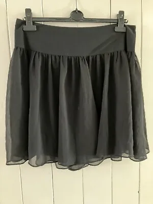 £3.99 • Buy Pretty Gap Lined Short Chiffon Yoked Skirt Black Size 14 New