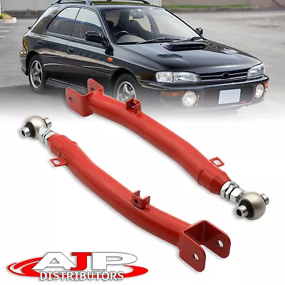 Red Adjustable Rear Control Trailing Arm Kit For 1993-2007 Subaru WRX STI GD/GC • $84.99