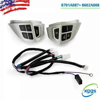 2XFor 06-16 Mitsubishi Outlander L200 Laner Silver Steering Wheel Control Switch • $25.99