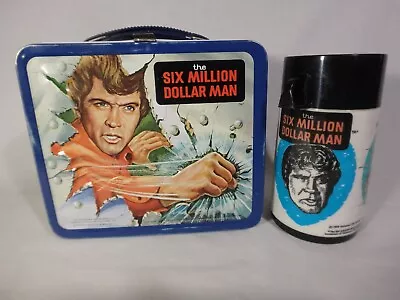 Vintage 1978 The Six Million Dollar Man Lunchbox & Thermos Set Aladdin • $79.99