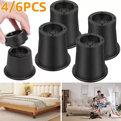 Bed Risers Round Furniture Risers Rubber Sofa Riser Supports Up To 6000 FlDjk • $28.69