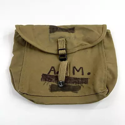 WW2 WWII US Military Canvas Handing Bag Pouch 9x7x2 • $29.99