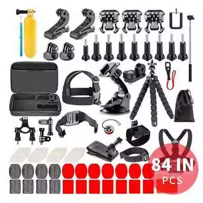 Hridz 84-in-1 Action Camera Accessories Kit For GoPro 10 9 8 7 6 5 4 3+ Max • $78.99