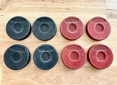 Sportcraft Vintage Shuffleboard 4  Pucks Discs Disks Red & Black 8 Pc • $45