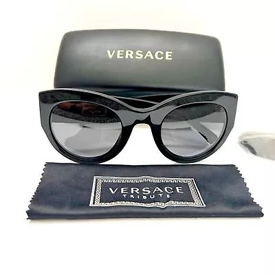 VERSACE Women’s Tribute 53MM Black Medusa Head Cat-Eye Sunglasses • $149.97