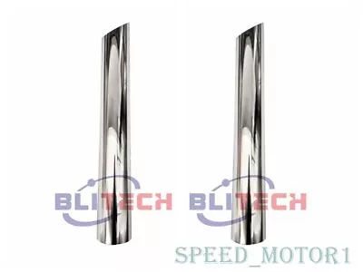 6 OD 2pcs Truck Exhasut Pipe Chrome 48  Length Mitre Cut Stack Pipe • $275