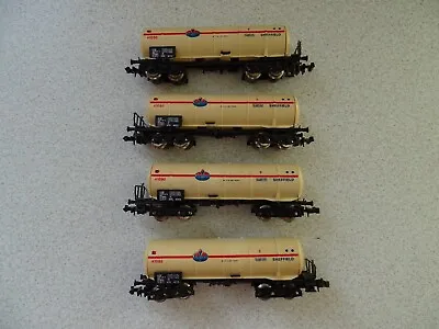 4 X Lima Bogie Tank Wagons 'amoco' N Gauge Atm254 • £60