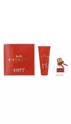 Coach Poppy 2pc Gift Set For Women EDP 3.3 Oz + Perfumed Body Lotion New In Box • $89.99