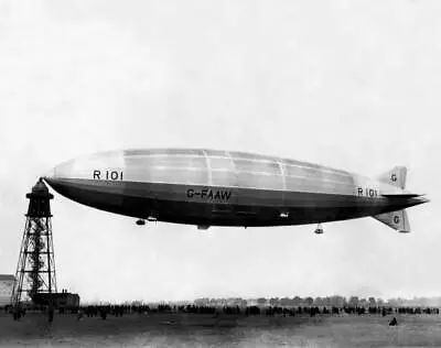 The British R101 The Biggest Rigid Airship Of Her Day Old Photo • $5.78