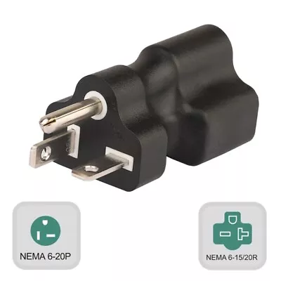 3Pin Nema 6-20P Socket Converter Computer Power Cable Adapter To Nema 6-15 • $8.71