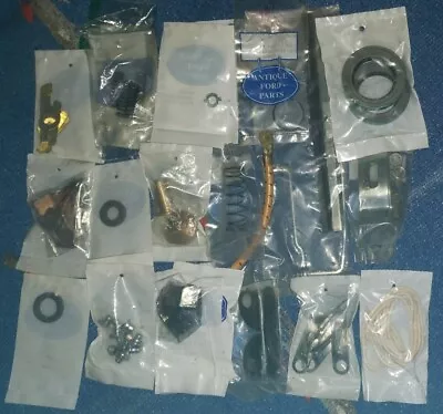 21 NEW MODEL T FORD PARTS WIPER NOS Gasket Shim Brush Pulley Washer Oil Springs • $389