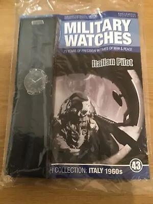 EAGLEMOSS MILITARY WATCH AND MAGAZINE No 43 ITALIAN PILOT. • £8.99