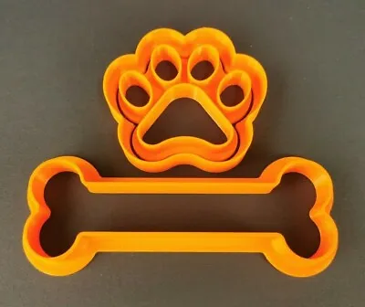 £3.99 • Buy Dog Bone And Dog Paw Cookie Cutter Set, Biscuit, Pastry, Fondant Cutter (3pcs)