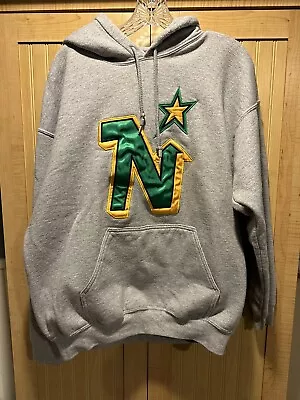 Vintage  Minnesota North Stars Hockey NHL Hoodie Sweatshirt Embroidered Large • $44.99