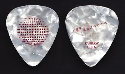 Madonna White Pearl Red Foil Signature Guitar Pick - 2006 Confessions Tour • $19.99