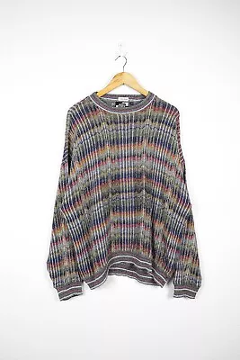 Mens Vintage Monte Carlo Missoni Styles Knit Multicolor Sweater 90s Size 52 • $59