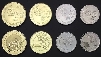 Malaysia  4 Coins Set 5 10 20 50 Sen UNC • $1.99