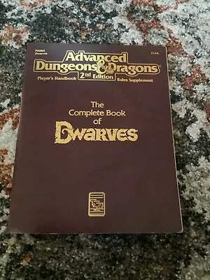 The Complete Book Of Dwarves (Advanced Dungeons & Dragons Player's Handbook Rule • $19.99