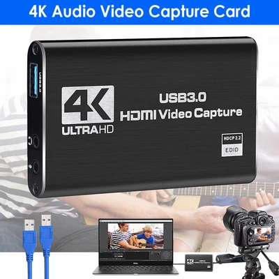 $26.49 • Buy 4K Full HD Audio Video Capture Card USB 3.0 HDMI Video Capture Adapter Device