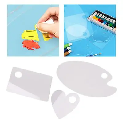 Clear Oil Paint Palette Paint Pallet Tray With Thumb Hole Holder Nonstick Mixing • £5.09