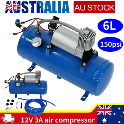 150psi 12V Air Compressor 6L Tank Tyre Inflator Pump Device Kit For Car Truck AU • $124.98