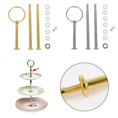 £4.84 • Buy Handle Cake Stand Kit Kitchen Multicoloured Party Rod Cupcake Plate DIY