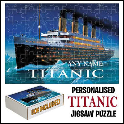 Personalised Titanic Jigsaw Puzzle-Best Gift For Fans  Add Any Name • £11.99