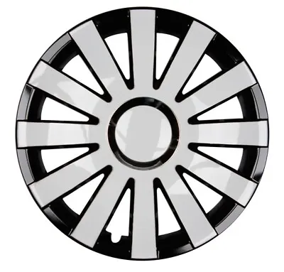 Hubcaps   Onyx   16 Inch #31 IN Black White 4x Premium Design Hub Caps • $163.54