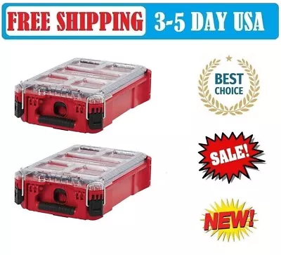 Milwaukee PACKOUT 5-Compartment Small Parts Organizer 2-Pack NEW SALE OFF! • $74.99