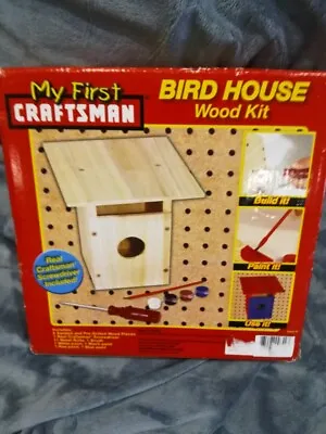 My First Craftsman BIRD HOUSE Wood Kit Real Craftsman Screwdriver Included • $14.95