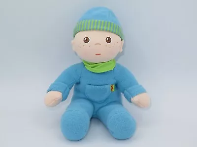 HABA Snug Up Luis Boy Plush Baby Doll Soft Toy Blue Green Pajamas Hat Germany 9  • $8.99