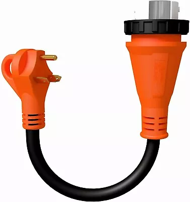 RV Power Cord Adapter 30 Amp Male To 50 Amp Twist Lock Female Camper ETL Listed • $15.98