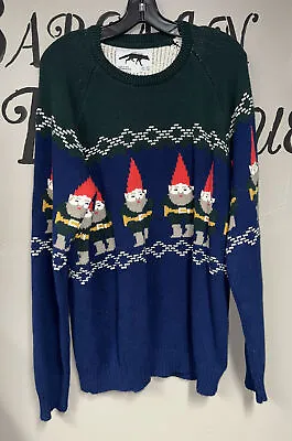 Mens Character Hero Gnome Christmas Sweater XL BLUE GREEN • $28