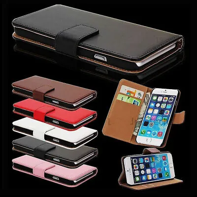 £1.95 • Buy Case For IPhone 14 13 12 11 8 7Plus Pro Max Mini XR SE Leather Flip Wallet Cover