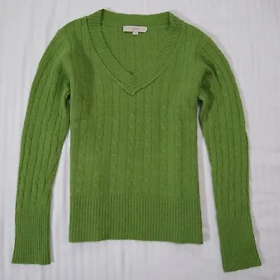 Ann Taylor Loft Green Sweater Wool Rabbit Hair Blend NWOT L • $25.99