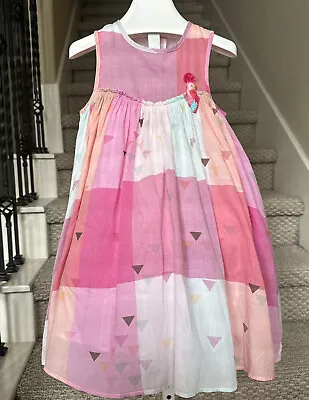 CATIMINI Kids Girls Twirl Sleeveless Summer Dress Sz 6 /116  Fully Lined Cotton • $24.99