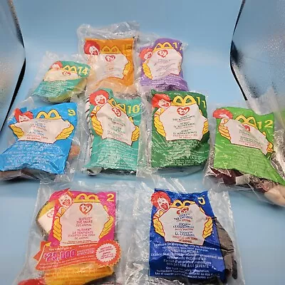 McDonald's 2000 Ty Teenie Beanie Babies Set Of 9 (2 5 9 10-12 14 15 17) • $12