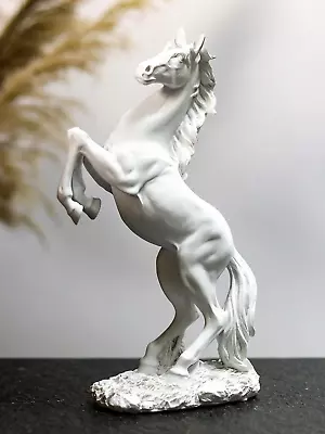 12 Inch Vintage White Horse Statue Decorative Horse Figurine For Home Decor • $35.19