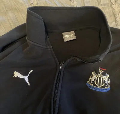 NEWCASTLE UNITED  Sweatshirt PUMA Football Soccer Size XL Black FREE SHIPPING • $33.99