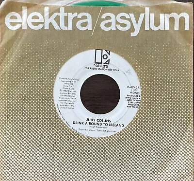 JUDY COLLINS  Drink A Round To Ireland  Green Vinyl 45 RPM E-474370 EX • $4.50