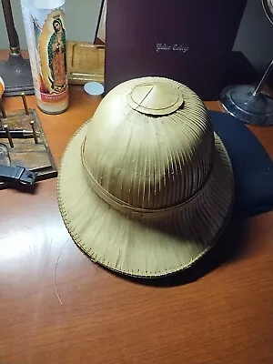 NOS New Vintage Straw Rattan Bamboo  Pith Helmet Safari Hat Rare Style Jungle • $44.95