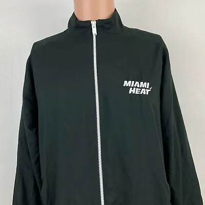 Adidas Authentic Miami Heat Warm Up Jacket NBA Basketball Size M • $34.99