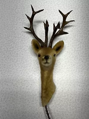 VTG  Christmas Flocked Buck Deer Head Antlers • $8