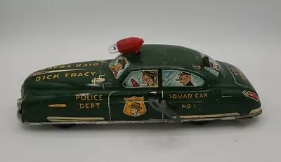Marx Dick Tracy Police Squad Vintage Tin 11-inch Toy Wind-up Patrol Car 1949 • $174.99