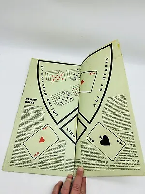 1937 Vintage Thick Paper Whitman Rummy Royal Game Table Mat 30”x30” • $22
