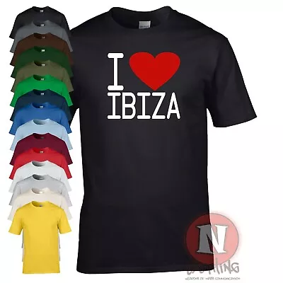 I Love Ibiza T-shirt Club Party Edm DJ House Rave Music Retro Cool Festival Tee • £11.49