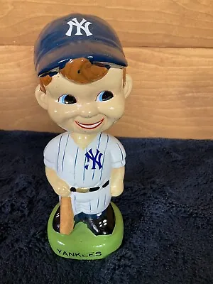 VTG NEW YORK YANKEES Baseball Sports Nodder Bobble Head 7.5” X 3.25” • $33